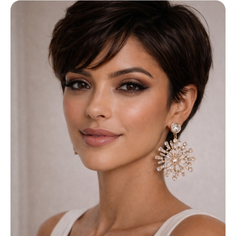 J.Crew Gold Snowflake Statement Drop Earrings w/ Crystals & Pearls – NWT